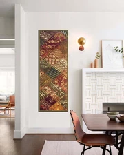 60" AUTHENTIC INDIAN BEAD SARI VINTAGE WALL DÉCOR HANGING TAPESTRY THROW RUNNER