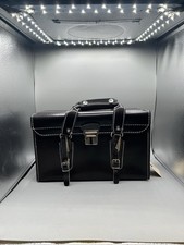 Vintage Dark Brown Leather Camera Bag Case Dividers And Original Documents NWT