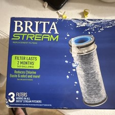 BRITA Stream Replacement Water Filter Cartridges 3-Pack 40 Gal 2 Month