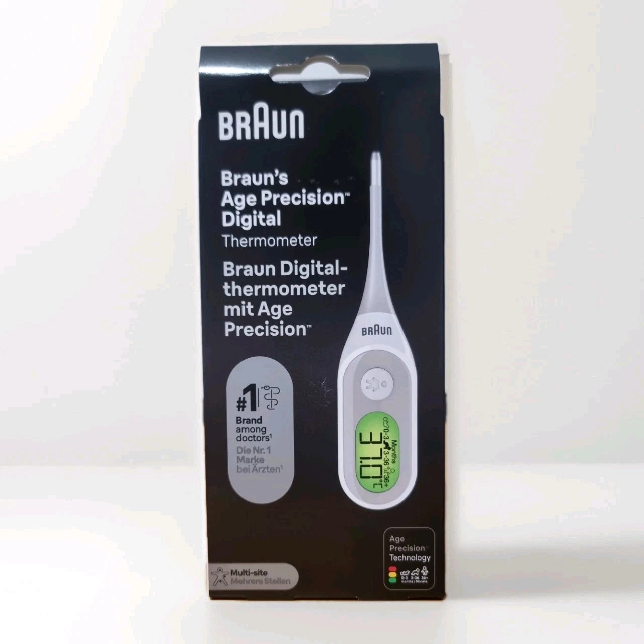 Braun Age Precision Digital Thermometer Stick - Orally, Rectal & Underarm