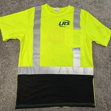 NSI High Visibility Short Sleeve Shirt Men's Medium Yellow LRS Workwear Outdoors