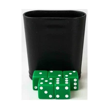 Koplow Dice Accessories Bar Dice Set w/3 1/2" x 1 1/2" Dice Cup New