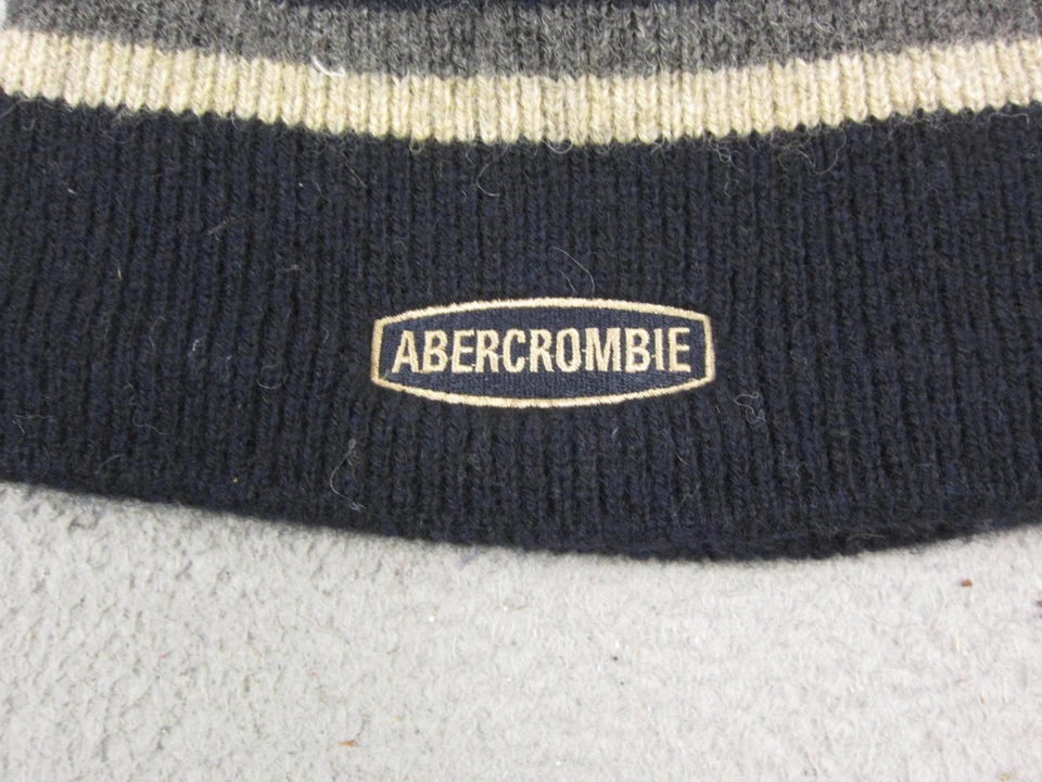 Gorro de colección Abercrombie & Fitch para hombre negro marrón 100 % lana tejido años 90 1 Foto 2 de 4