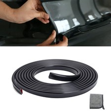 Winunite 16.4ft 5m Car Door Edge Guards Black Self-adhesive Pvc U-shaped F