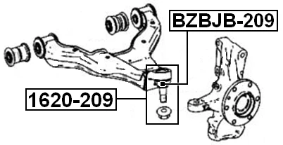 Brazo inferior delantero rótula para Mercedes Benz Sprinter 906 2005-2013 Foto 2 de 3