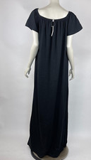 ASOS Off Shoulder Maxi Dress Women 6 Tall NWT Short Sleeve Stretch Cotton Black