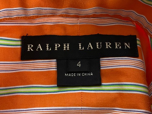 Ralph Lauren Black Label button down long sleeve shirt - womens 4 - Orange - Picture 4 of 8