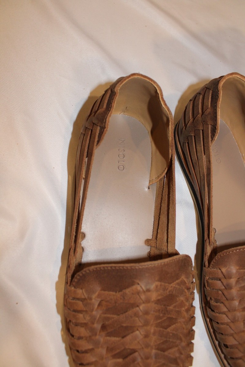Nisolo Huarache Shoes Mens Size 12.5 Tobacco Brown Leather  display picture 3