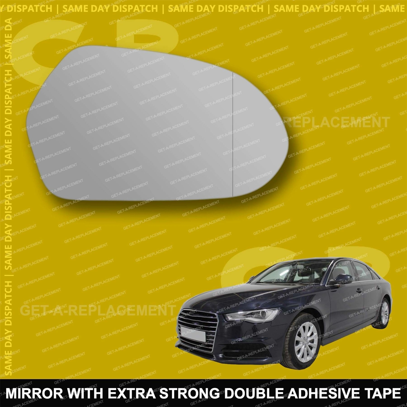 For Audi A6 wing mirror glass 1118 Right Driver side with Blind Spot