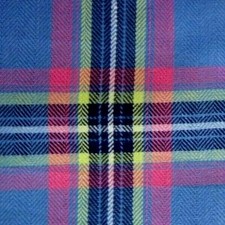 Blue Pink Cotton Plaid Pocket Square