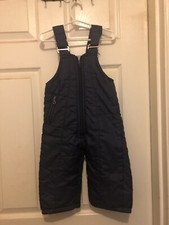 Vintage Sears Blue Snow Bibs Size 2T