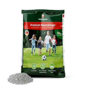 Starker mineralischer Rasendünger mit 3 Monaten Langzeitwirkung