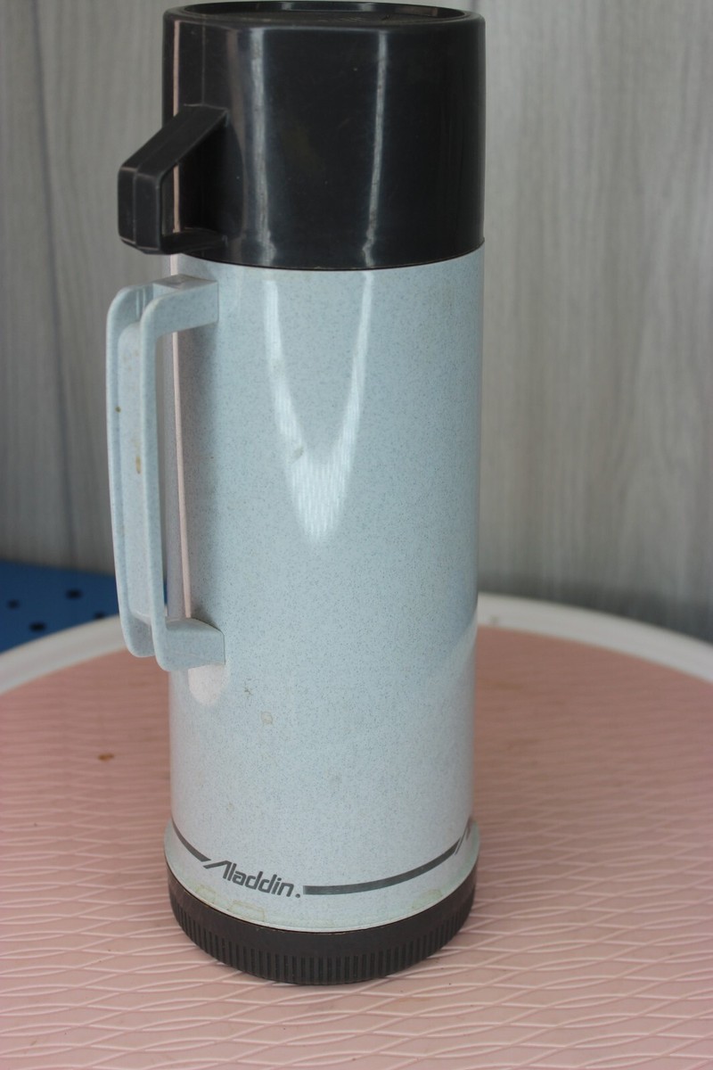 Aladdin NO. 290 VACUME GREY 1 QT Thermos Bottle FLIP TOP hot / cold