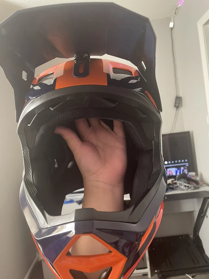 Casco de ciclismo Fly Racing Rayce azul marino/naranja - mediano Foto 2 de 4