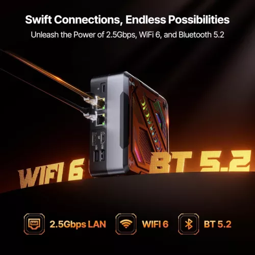 ACEMAGICIAN MINI Gaming PC AMD Ryzen 7 7840HS 5700U 16GB 512GB 4K UHD Micro - Picture 15 of 29