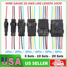 5/10 Sets 2/3/4/5/6 Pin Car Electrical Wire Connector Plug Automotive Waterproof
