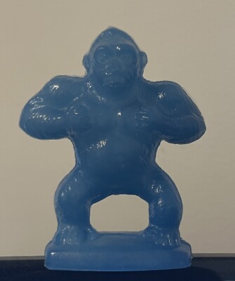 Mold-A-Rama SMALL Gorilla souvenir toy AQUA BLUE Plastic