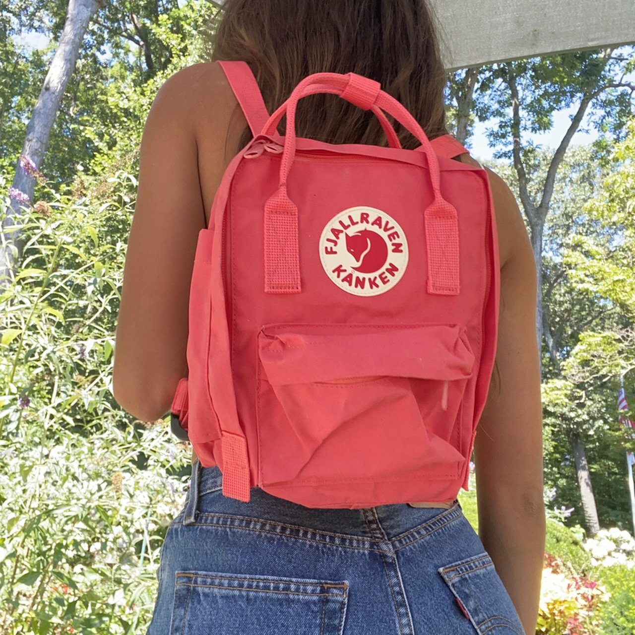 kanken mini peach