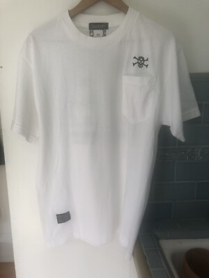 Bloodbath Project White T-Shirt with Pocket & Large 66th D V  Logo - NEW