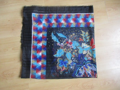 Foulard En Soie Vintage Nicole De Beauvoir - Multicolore - Occasion Très Bon état