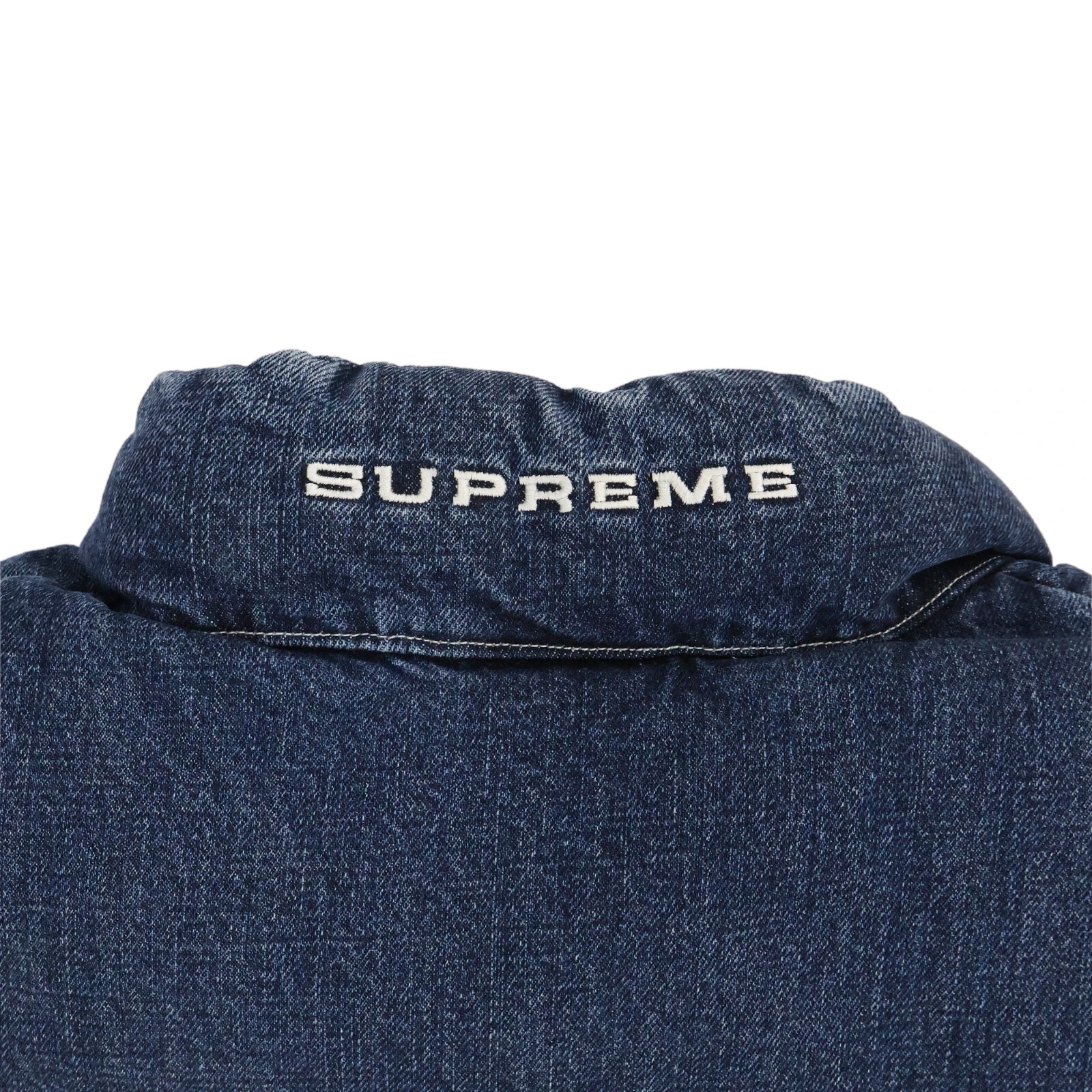 Supreme Nike Denim Puffer Vest Indigo image 4