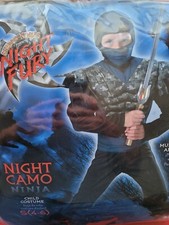 Children's Halloween Costume Night Camo Ninja Size 4-6