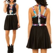 Keepsake the Label Womens S Daydream Believer Caged Fit & Flare Dress Floral