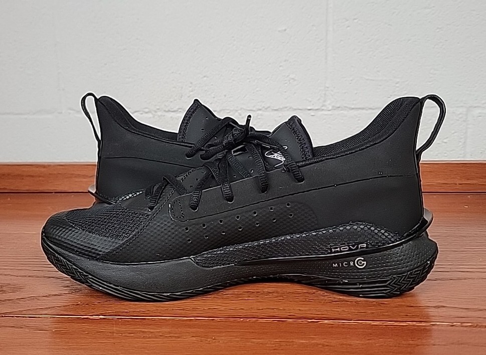 New UA Under Armour Curry 7 Team Black Silver Shoes 3023838-005