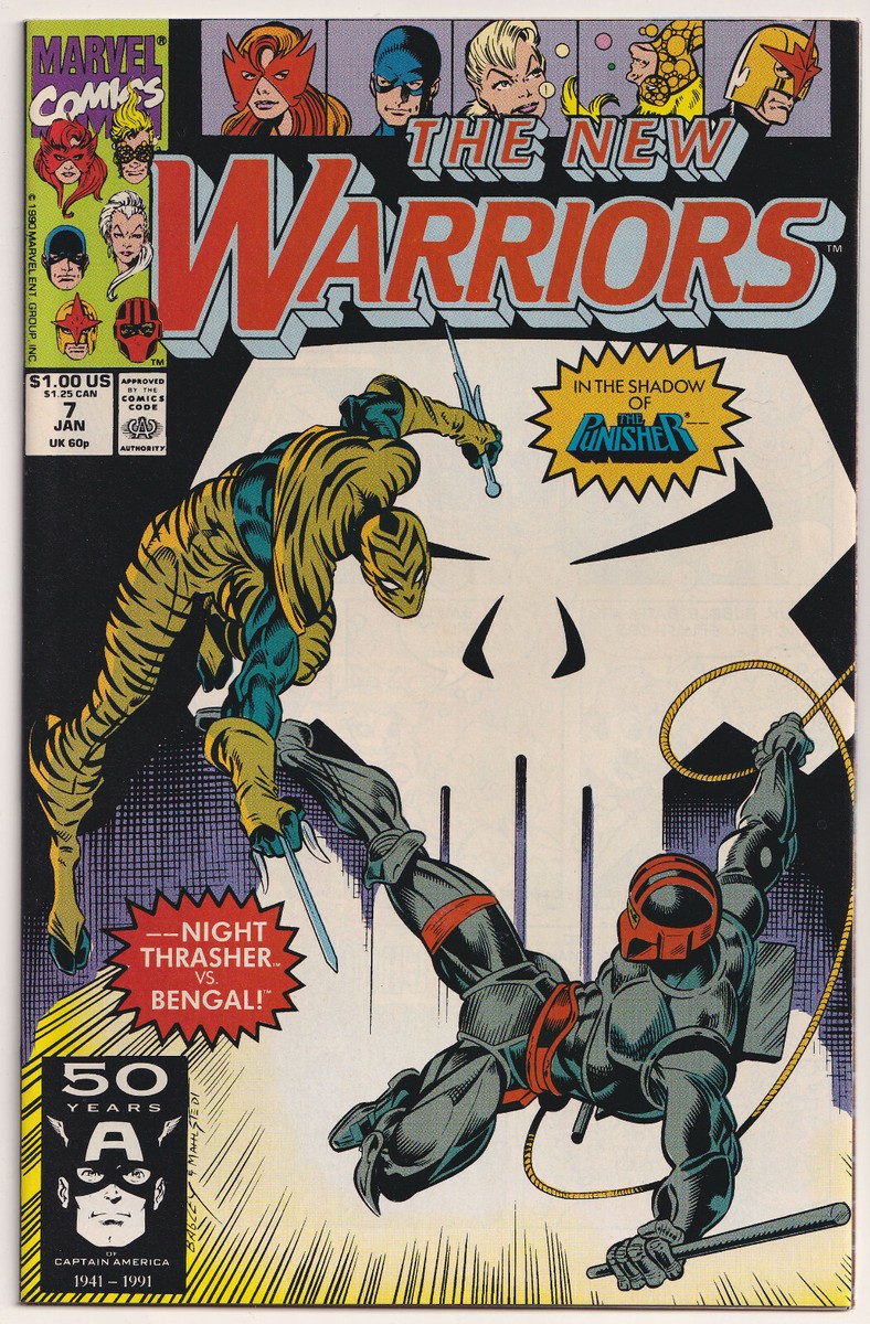 New Warriors 7 NM+ 9.6 Marvel 1991 Bengal Mark Bagley | eBay