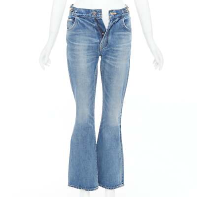 CELINE W_FL_018 Dylan blue washed gold triomphe buckle