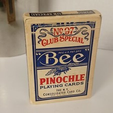 Vintage Pinochle Playing Cards Bee Club Speci...
