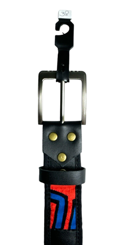 Artisan Arte Kuna Men’s Belt - Genuine Leather & Square Mola Accents, Size 38 - Picture 7 of 8