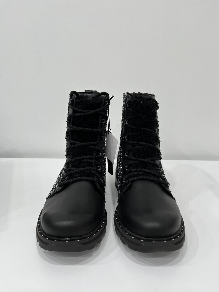 Sorel Lennox Cozy Moto Black WP Waterproof Ankle Boots Woman Size 11