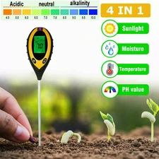 4-in-1 Soil PH Moisture Meter for Scientific Planting, Precise Garden Testing