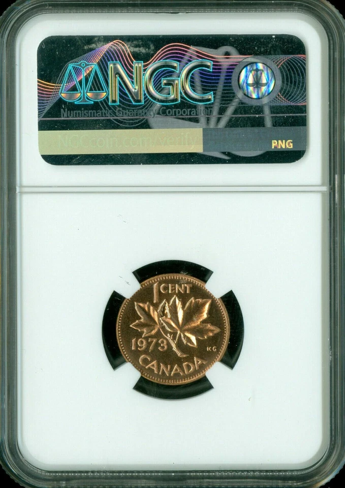 1973 CANADA CENT NGC MS66 UNCIRCULTED SET SPOTLESS  * - Image 2 of 2