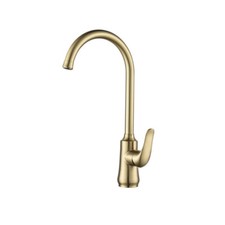 360  Rotation Kitchen Faucet Stainless Steel Single Hole Mixer Tap Brushed Gold