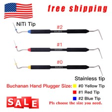 Dental Sybronendo Endo Buchanan Hand Plugger Tip Fill Obturation Size 0# 1# 2#