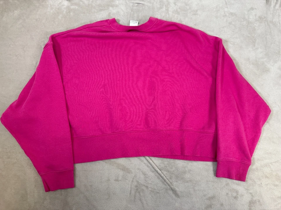 Moletom Nike feminino G rosa gola redonda suéter tamanho grande cropped feminino - Imagem 4 de 4