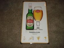 STELLA AROTIS BEER LEUVEN TIN SIGN 32" x 18" BELGIUM 2007 PERFECTION