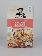 Quaker Instant Oatmeal Hot Cereal Peaches  Cream