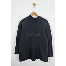 Suéter con capucha desmontable Fendi Word con logotipo