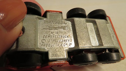 Matchbox Lesney #19 Red Cement Truck Yellow MISSING Mixer Tub 1976 Superfast - Picture 15 of 18
