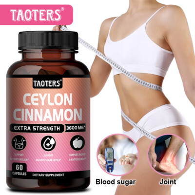 Organic Ceylon Cinnamon Capsules 3600 Mg -The Most Effective Blood Sugar Support