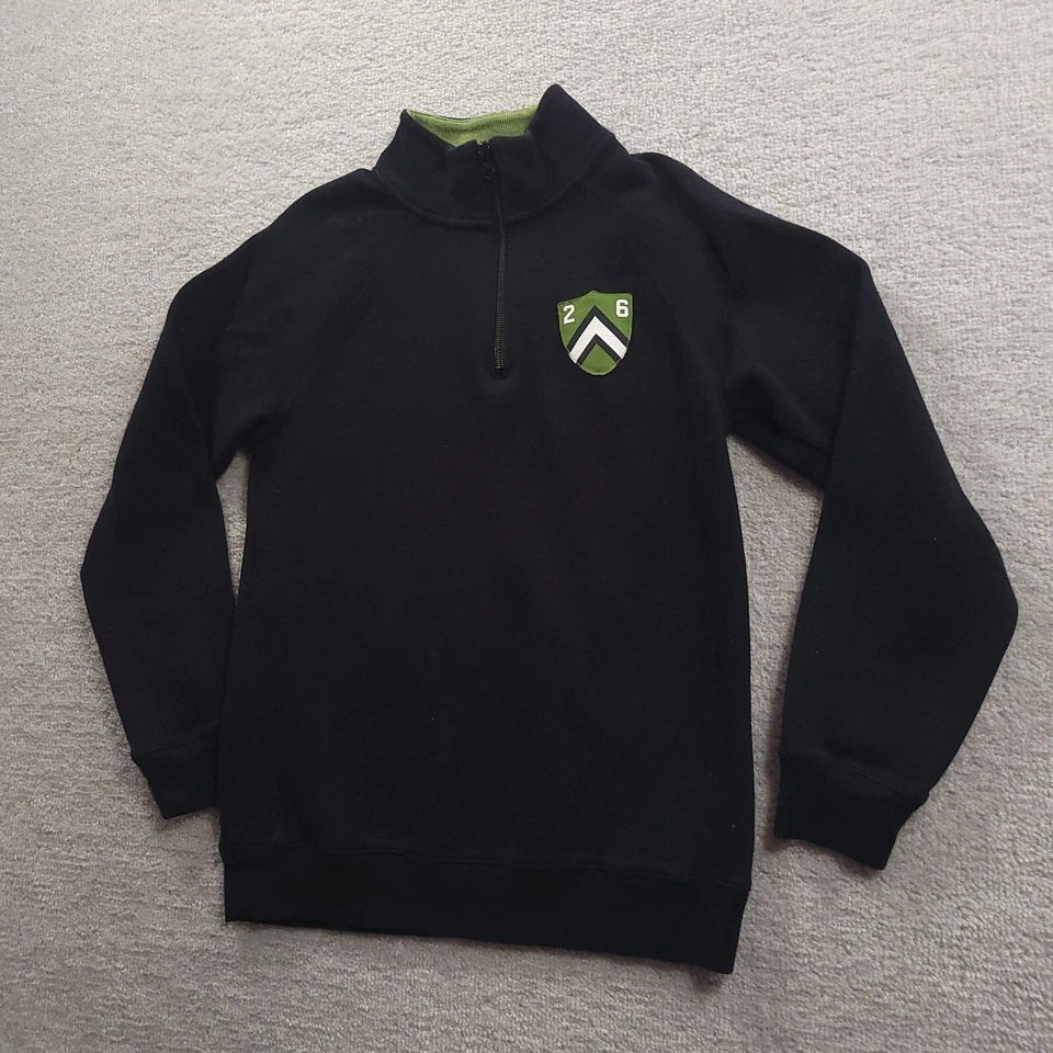 Suéter Old Navy 1/4 Cremallera Niños Jóvenes XL Manga Larga Cuello Simulado Negro Foto 2 de 4