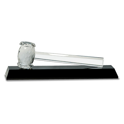 Crystal Gavel on Base with Satin Lined Deluxe Gift Box - Includes Free Shipping!