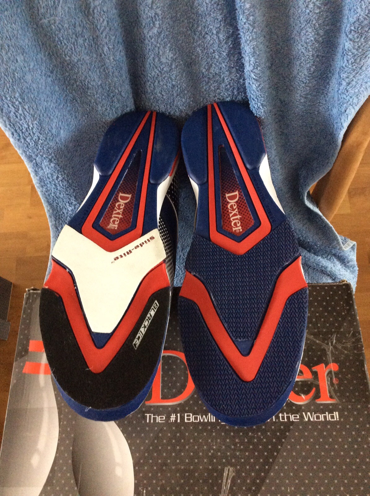 DEXTER 10 PIN bowling shoes Frank Mens Size Uk 13 White/blue/red Bnwt