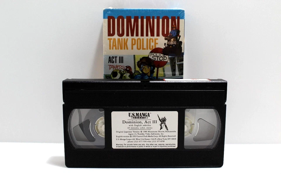 Dominion Tank Police; Act III - English Subtitled - VHS, 1991 Foto 3 de 4
