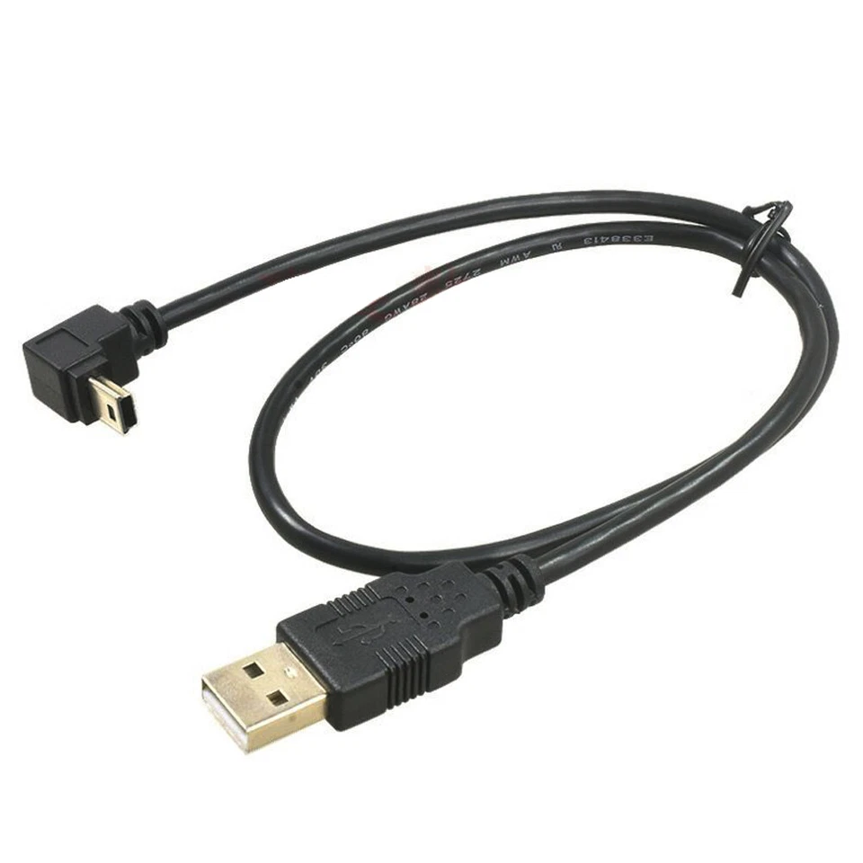 Mini USB Cable Charger Lead Male to Right Angle Mini USB Male Cable 0.3m - 1.5m - Image 4 of 4