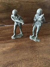 Vintage Large Green 5.5" Plastic Army Men, Lot of 2