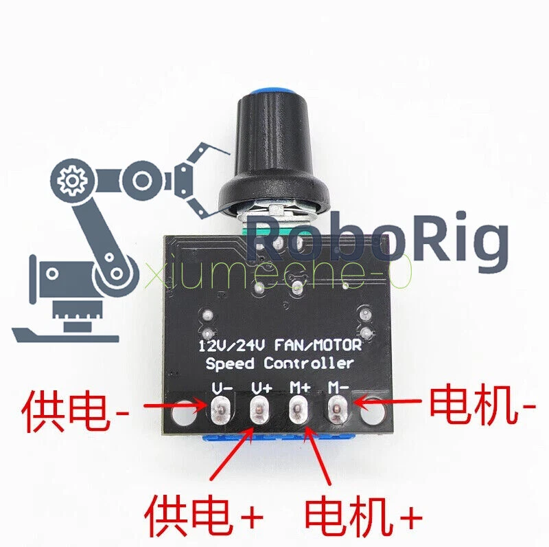 3.5A DC12V/24V PWM Motor Speed Controller LED Dimmer B10K Potentiometer Knob - Bild 4 von 4